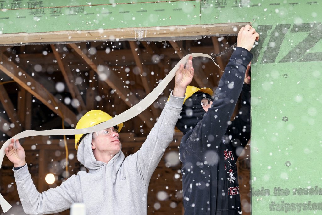 Building and Trades Students workin at Southwest Tech Center