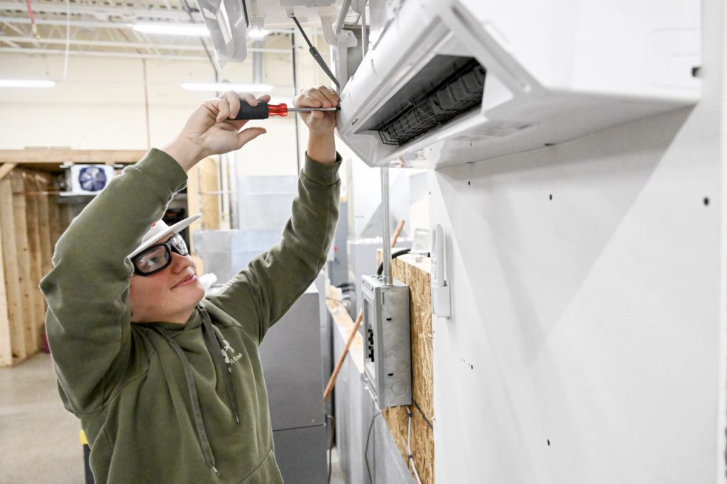 Students in the HVAC Program at Northwest Tech Center.