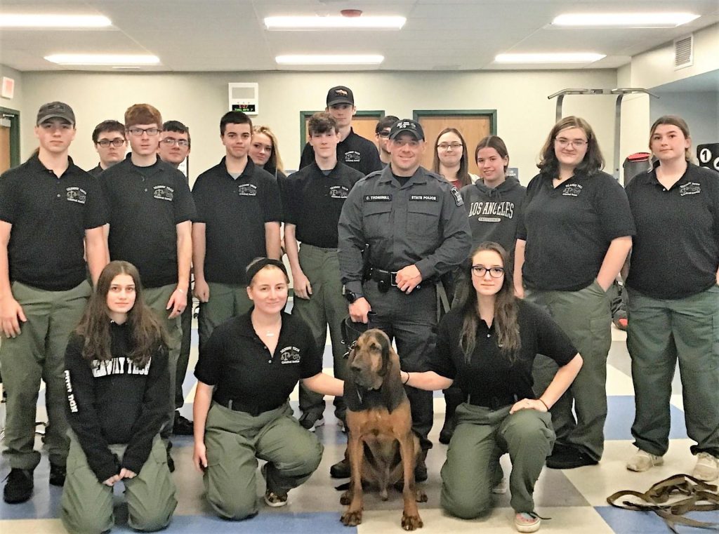 Criminal Justice students and K-9